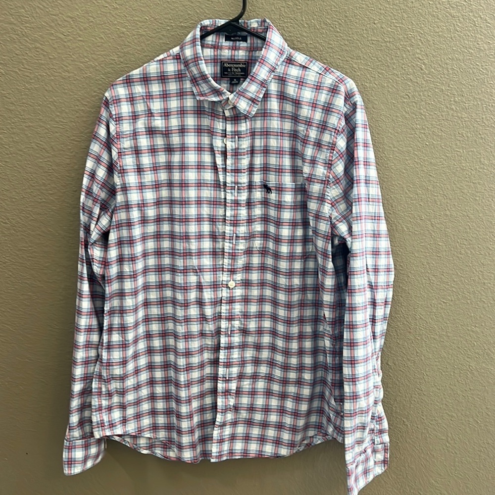 Abercrombie Plaid Muscle Fit Shirt Size XL